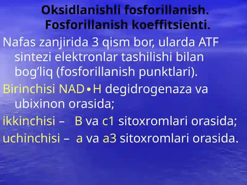 OKSIDLANISH FOSFORILLANISH 4