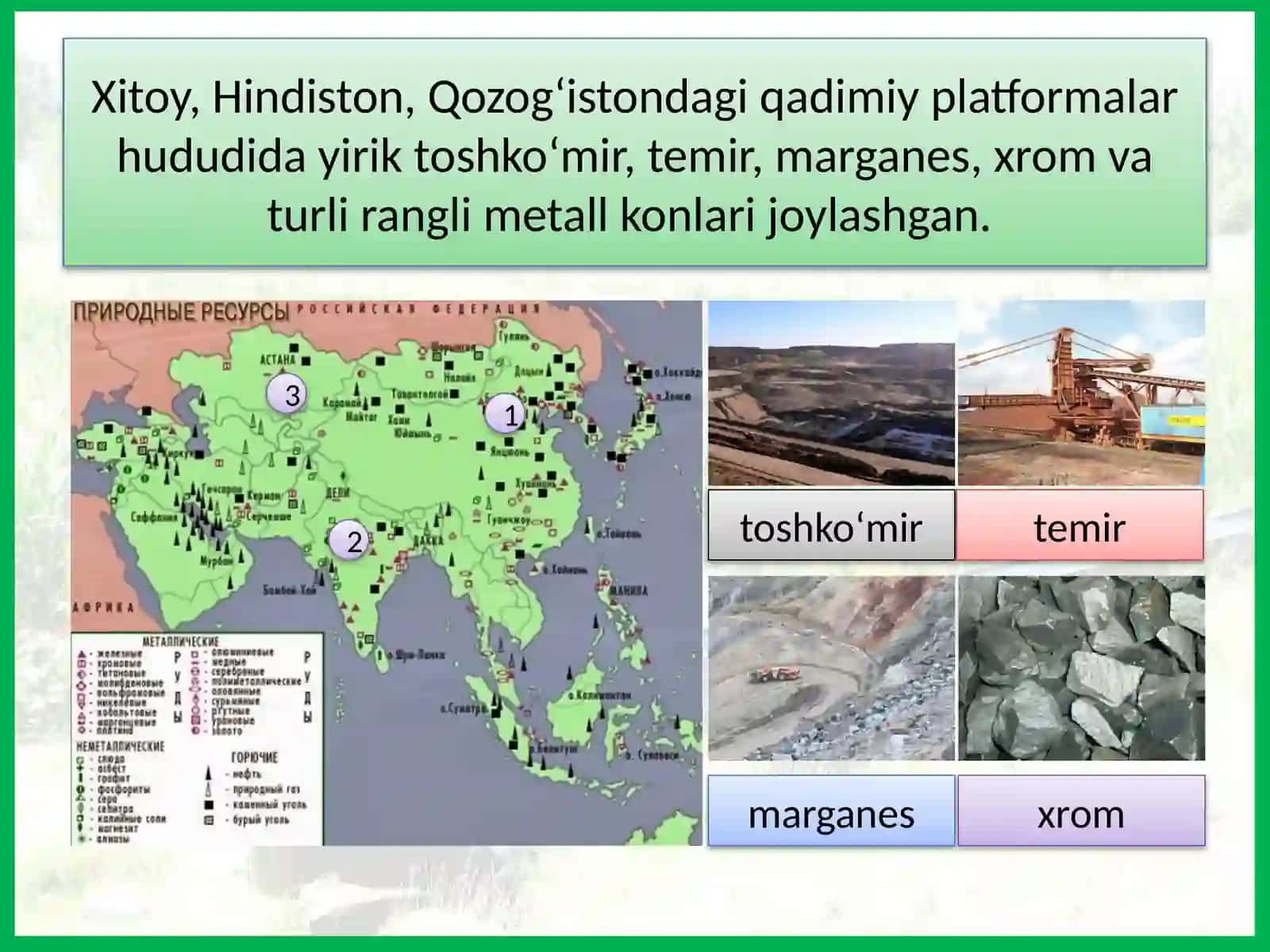 Osiyo mamlakatlari tabiiy resurslari va aholisi 4