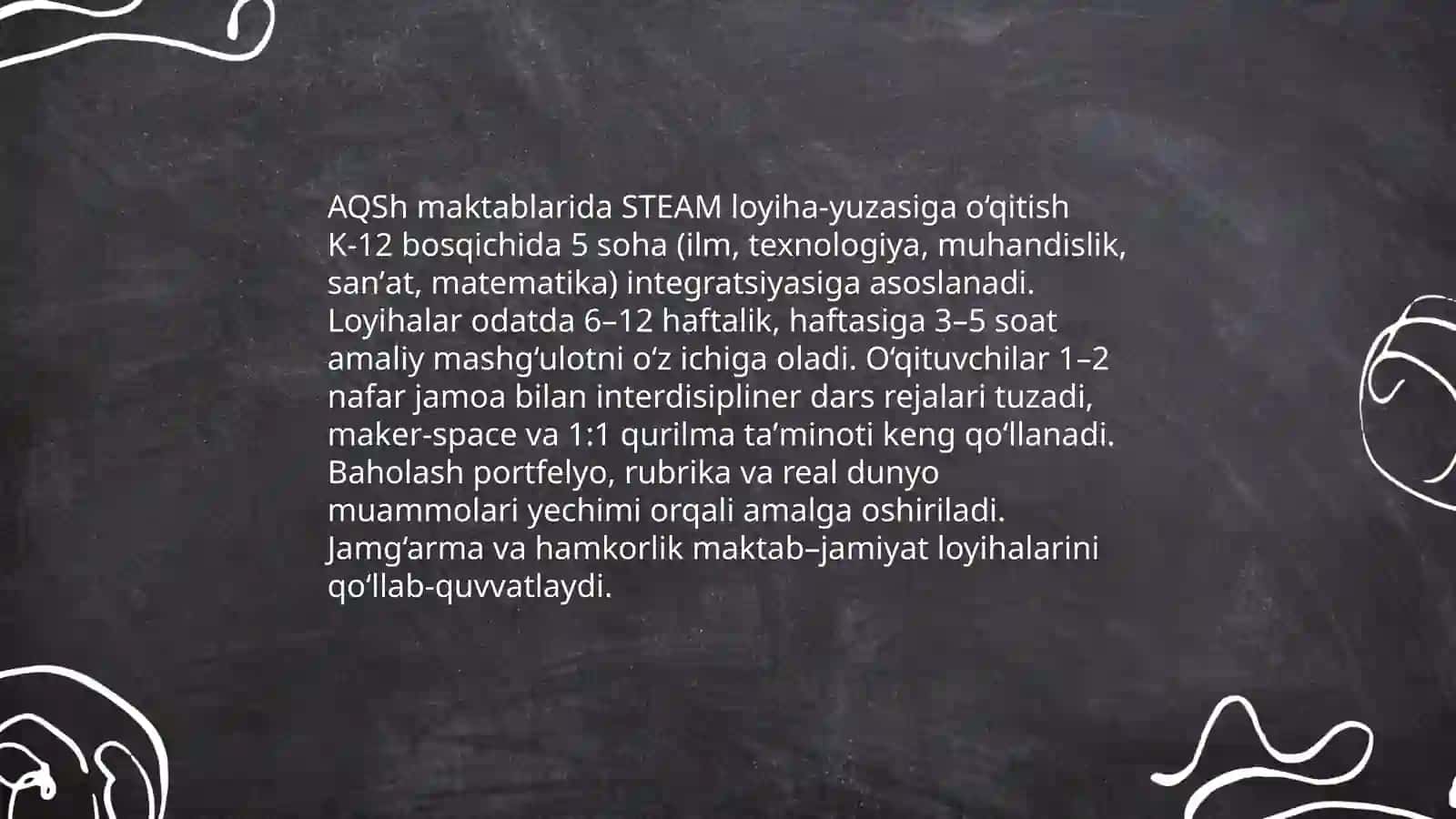 Xorijiy davlatlarda taʼlim-tarbiya jarayonida STEAMdan foydalanish 4