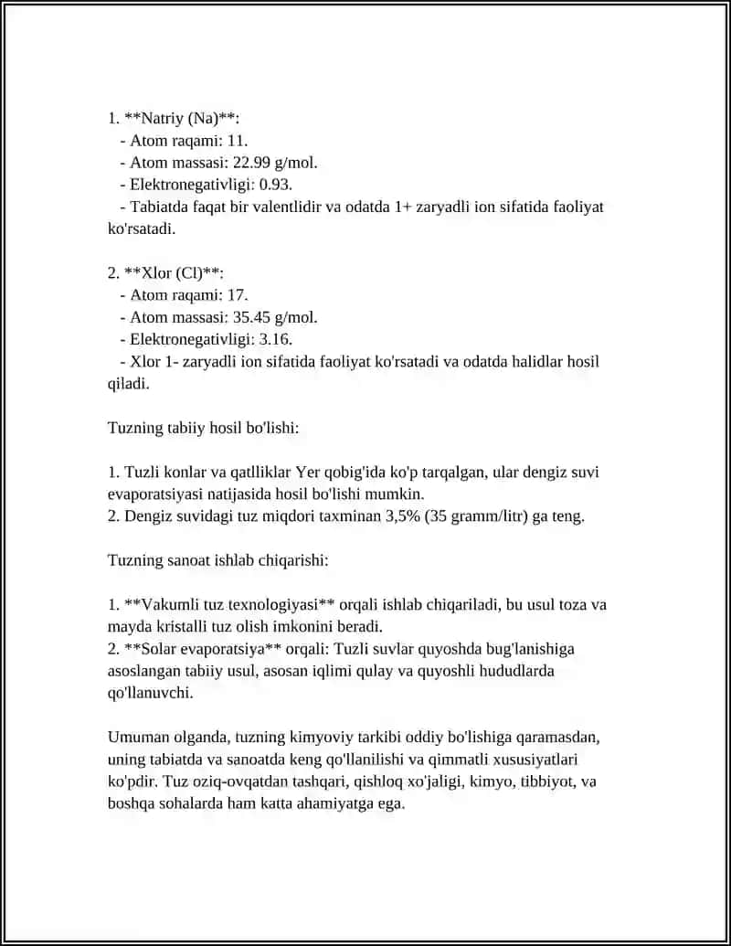 TEXNIK OSH TUZI TARKIBIDAGI NACL MIQDORIN ARGENTOMETRIK USULIDA ANIQLASH 4