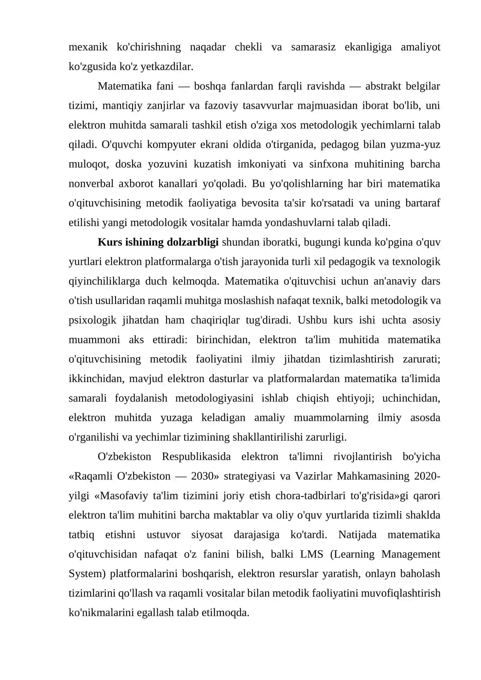 «Elektron ta'lim muhitida matematika o'qituvchisining metodik faoliyati» 4