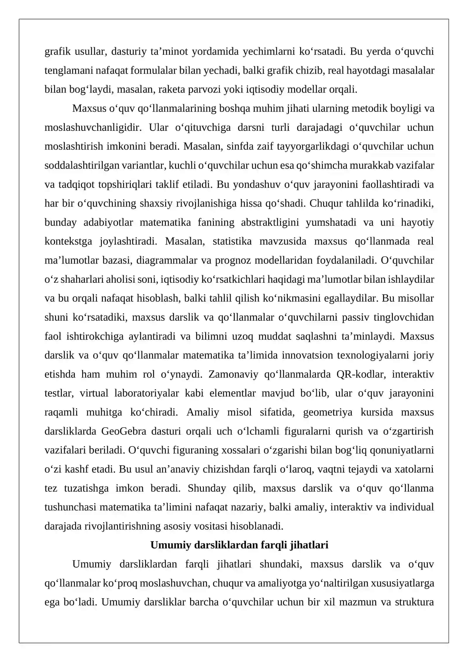 Matematika ta’limida maxsus darslik va qo‘llanmalar 4