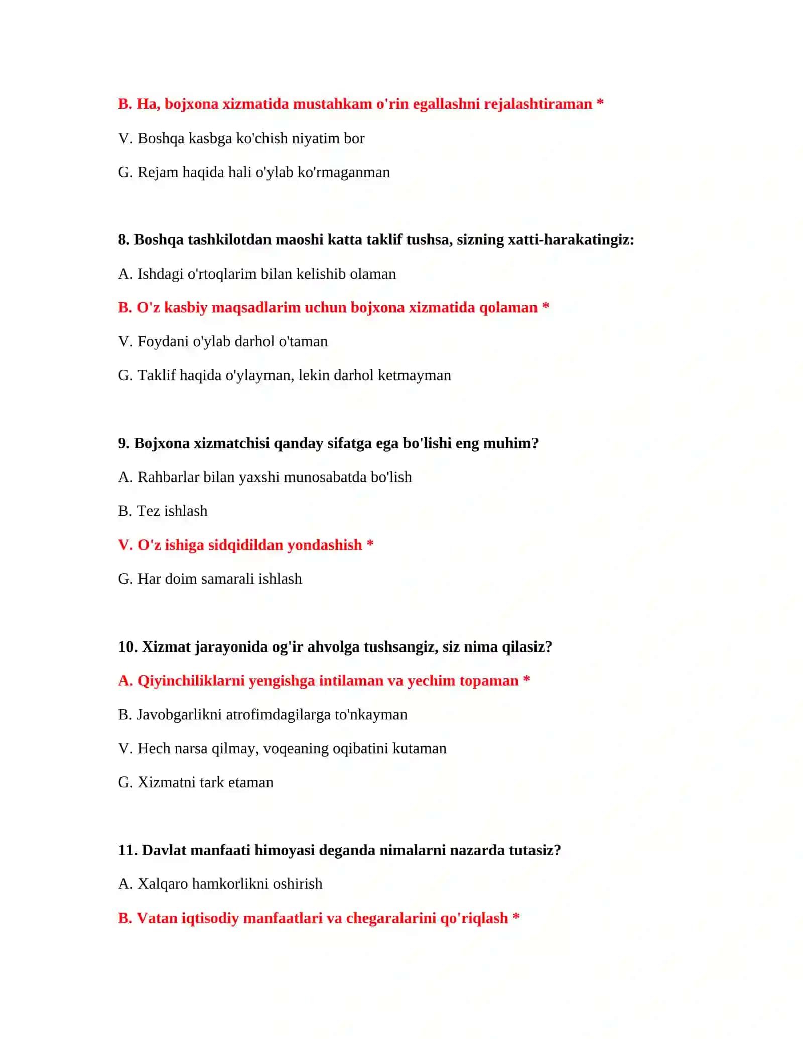 BOJXONA AKADEMIYASI PSIXOLOGIK SINOVLAR 4