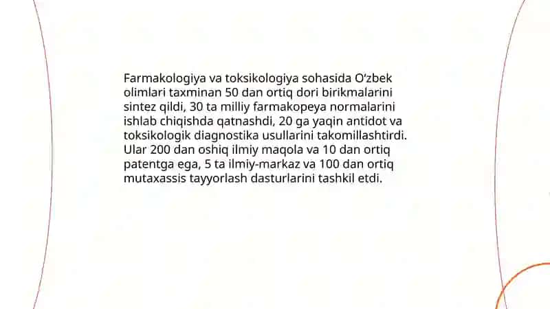 Oʻzbek farmatsevt olimlarining soha rivojiga qoʻshgan hissasi 4