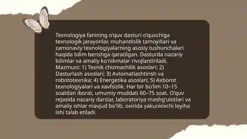 Boshlangʻich sinflarda texnologiya taʼlimining mazmuni 4