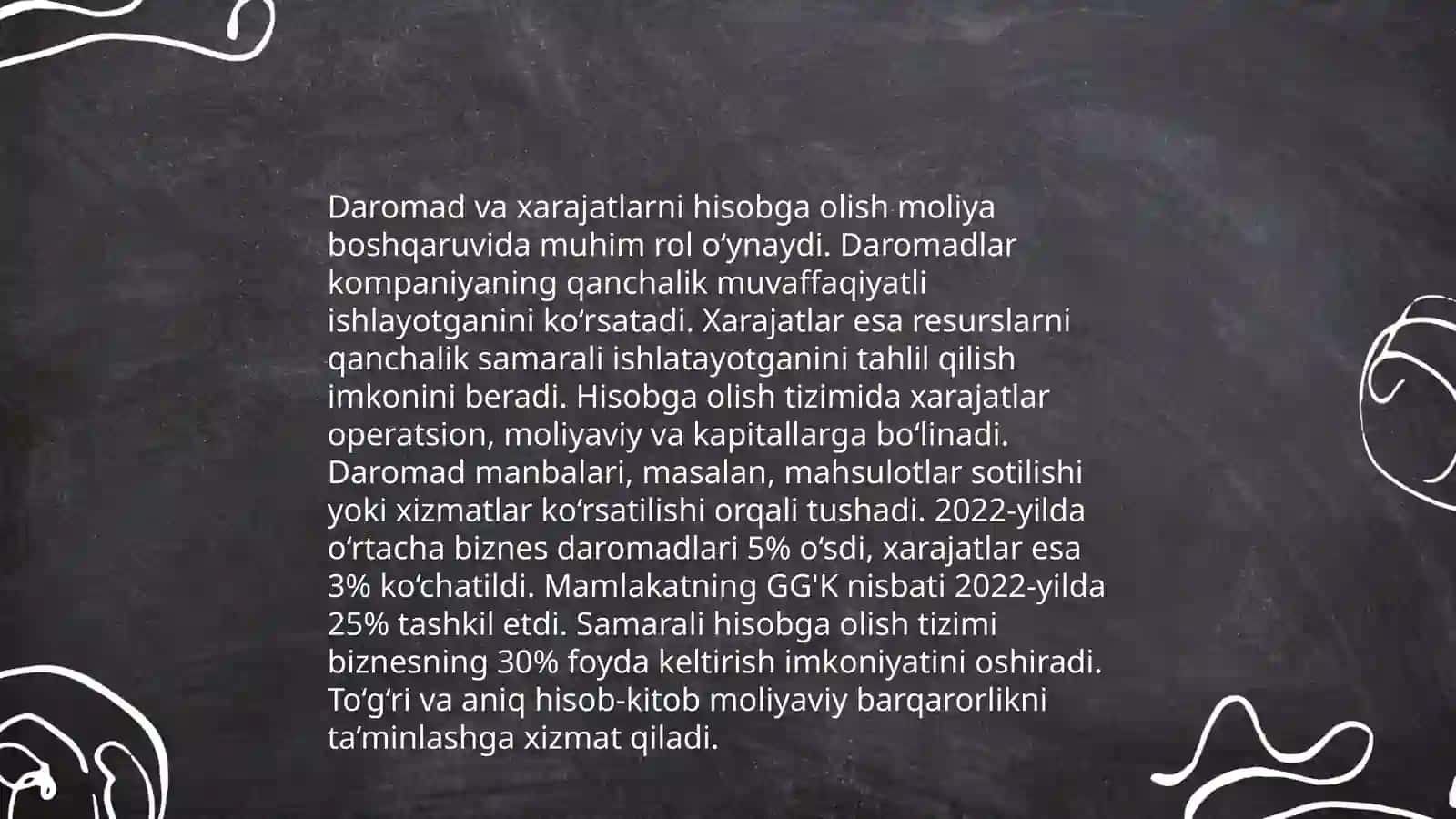 Asosiy xo'jalik jarayonlari hisobining tamoyillari 4