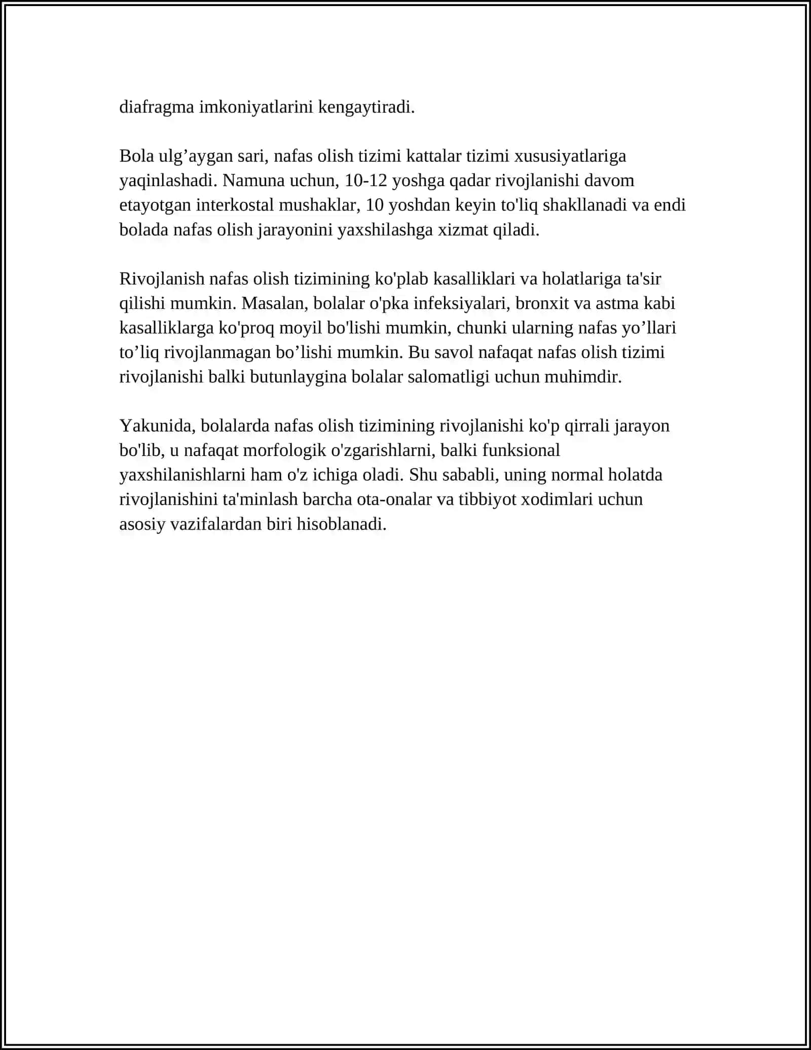 BOLALARDA NAFAS OLISH TIZIMINI ANATOMIK VA FIZIOLOGIK XUSUSIYATLARI VA TADQIQOT USULLARI 4