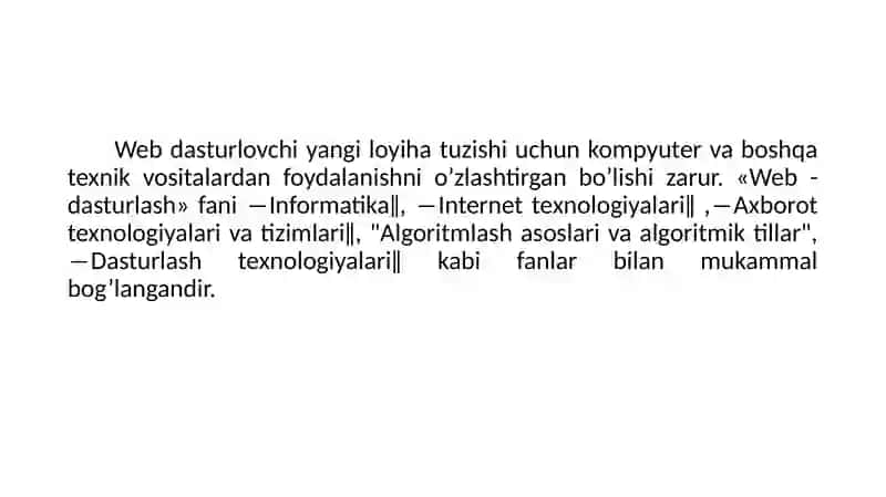 Web dasturlash tillarining ishlatilishi bo’yicha ko’rsatkichi 4