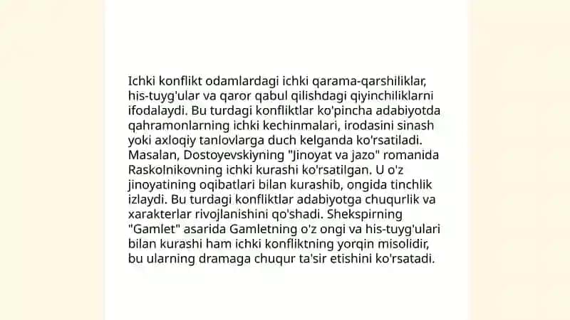 Badiiy adabiyotda konflikt va uning turlari 4