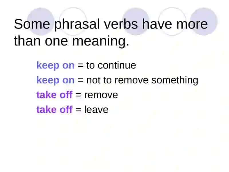 Phrasal verbs 4