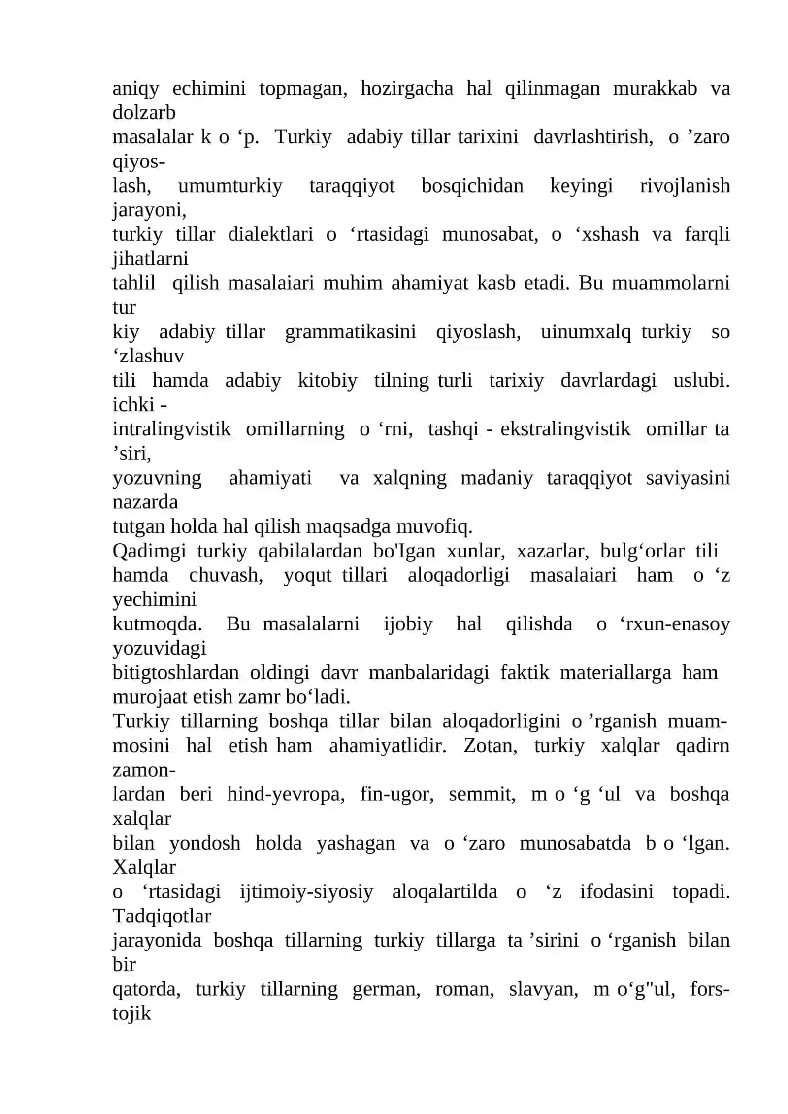 Turkiy tillarning umumiy belgilari va ularni o’rganish muammolari 4