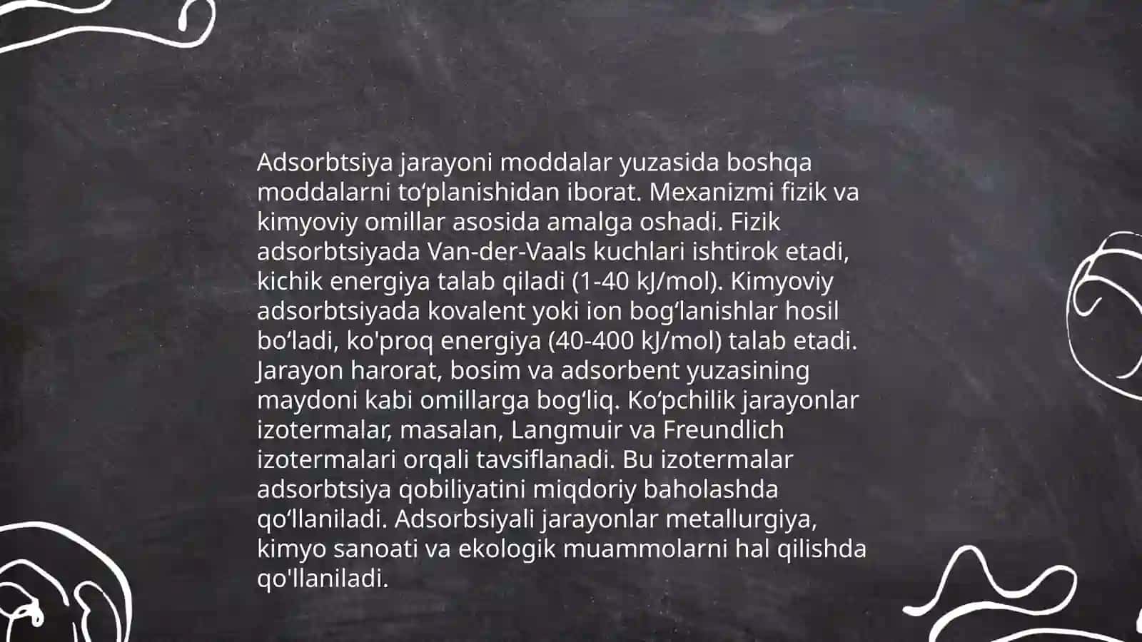 Burushtradigan moddalar turlari 4