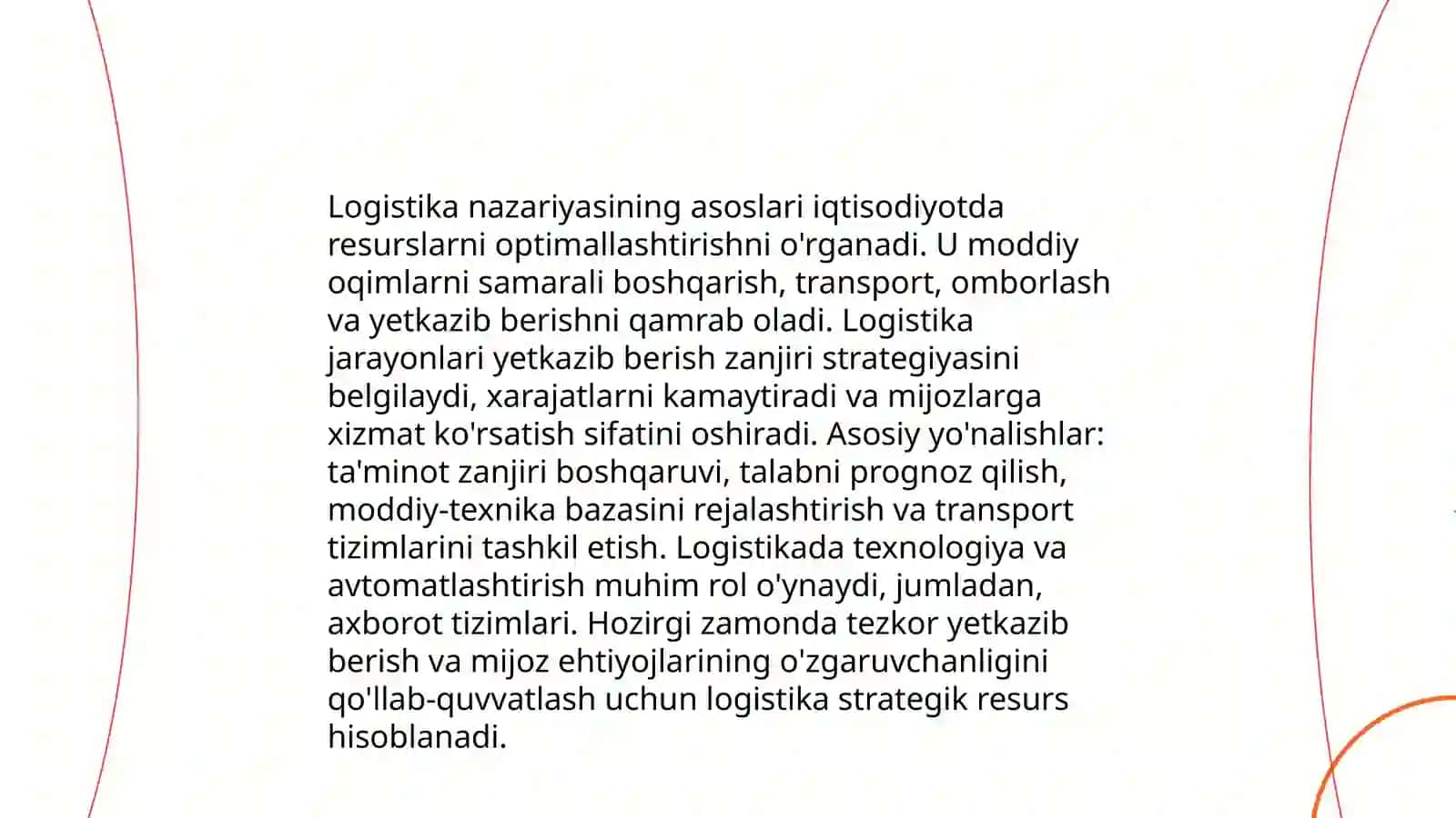 Logistika nazariyasining asosiy tushunchalari va uning rivojlanish bosqichlari 4