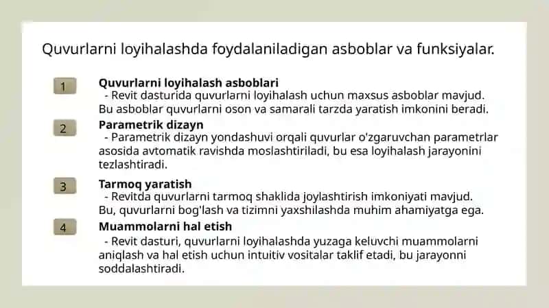 Revitdasturida Quvurlar 4