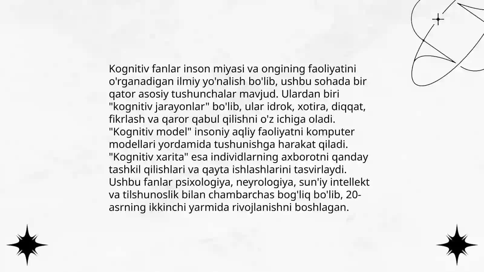 Kognitiv fanning vujudga kelishi asoslari 4