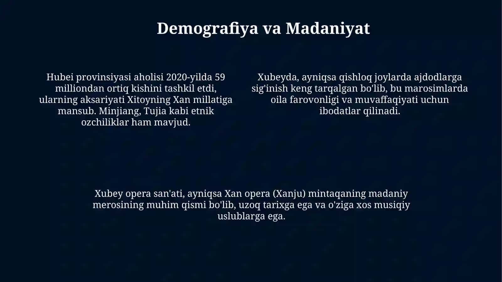 Xubey viloyati: Geografiya, tarix va demografiya 4