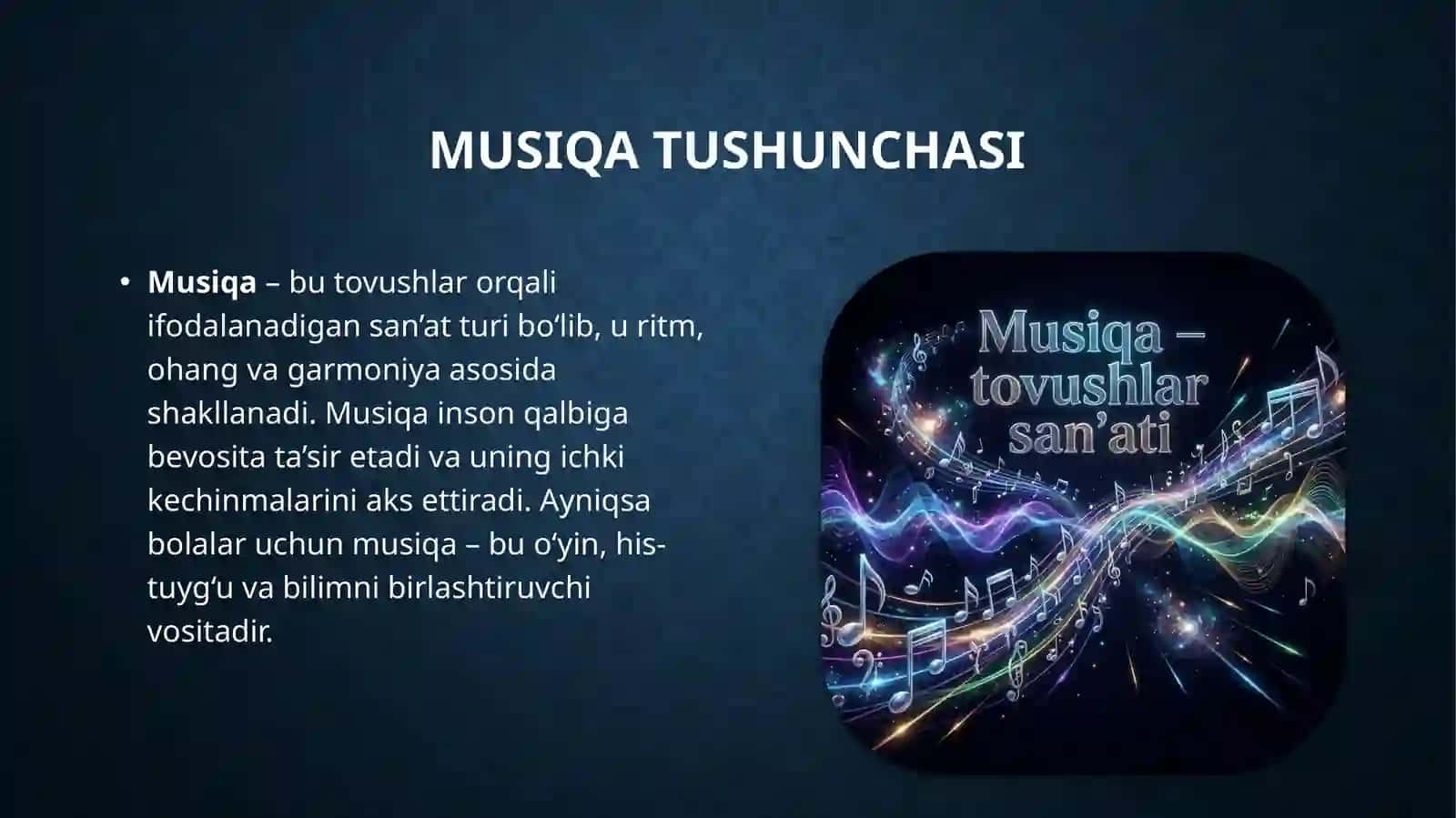Bolalar hayotida musiqa o'rni va ro'li 4