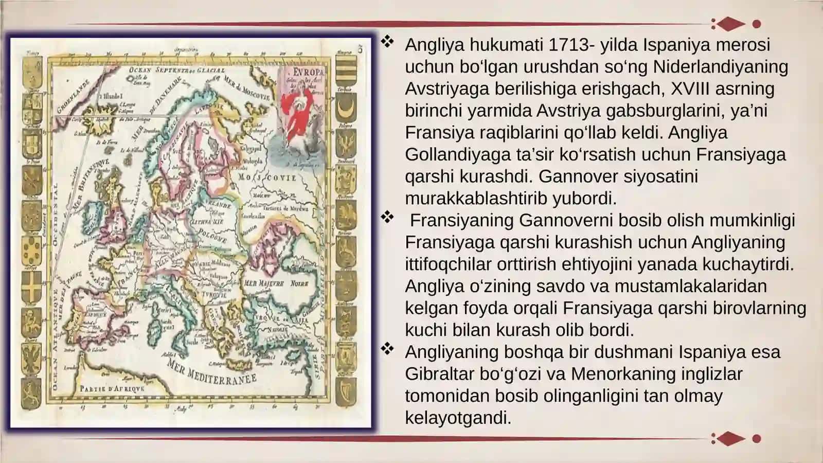 XVIII-XIX asrdagi xalqaro munosabatlar va diplomatiya 4