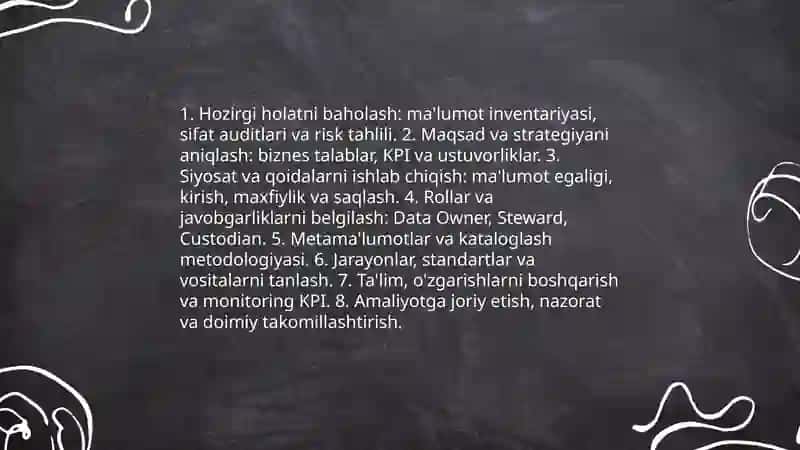 Korxonalar uchun Data Governance siyosati 4