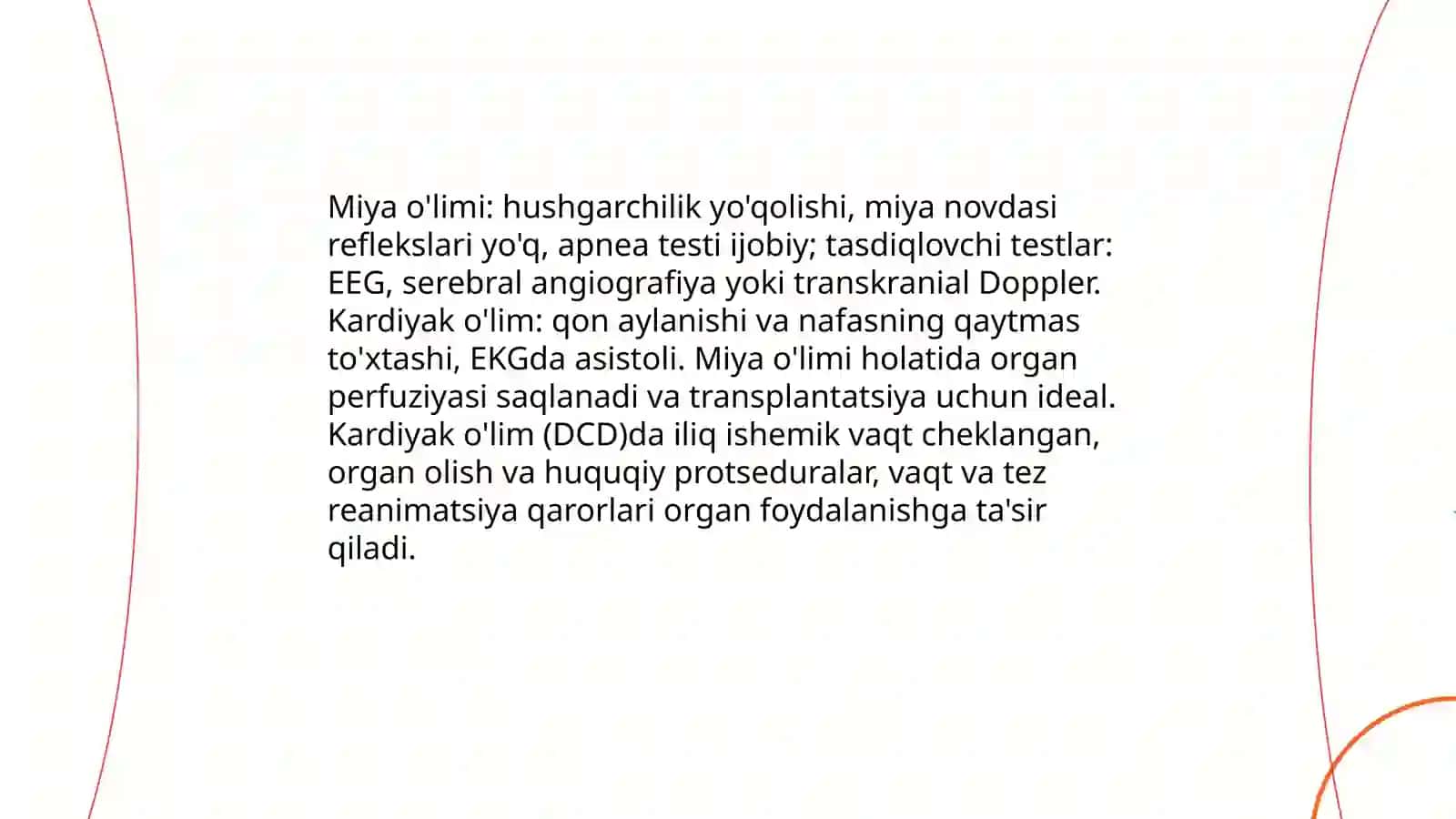 Murda a'zo va to'qimalarining transplantatsiyasi maqsadida qo'llanilishi 4