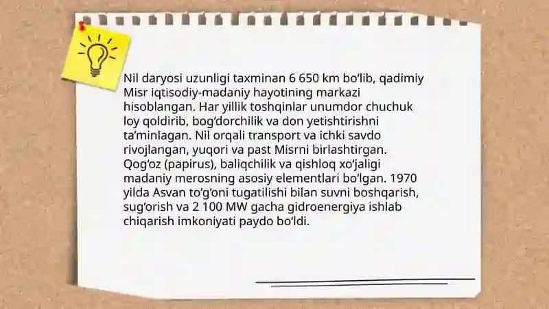 Qadimgi Misr sivilizatsiyasining paydo bo'lishi va rivojlanishi 4