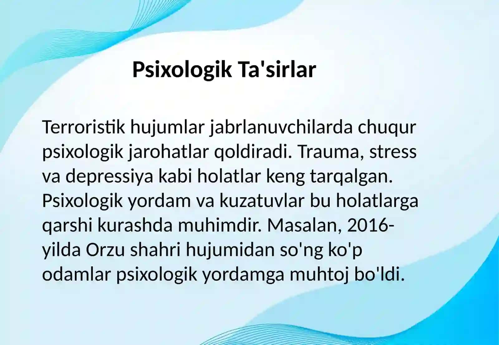 TERORCHILIKHARAKATI VAZIYATDA JABRLANUVCHILAR TAJRIBASINING HUSUSIYATLARI 4