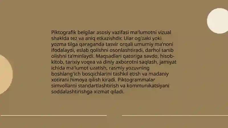 Piktografik yozuv haqida taqdimot tayyorlang 4