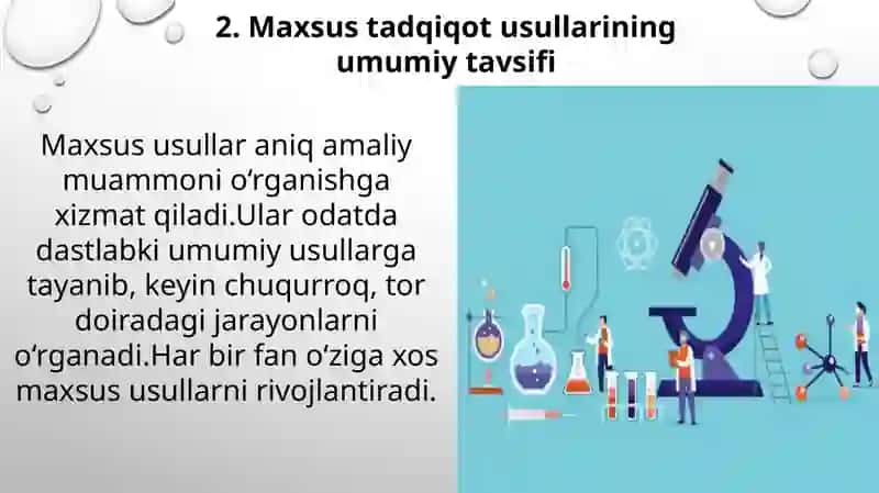 TADQIQOT USULLARI VA KO’NIKMALARI FANIDAN TAYORLAGAN TAQDIMOTI 4