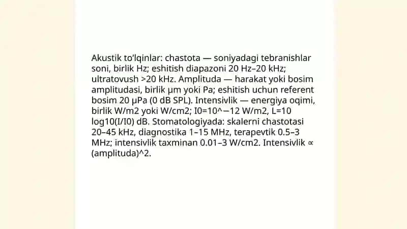 Eshitish biofizikasi elementlari 4