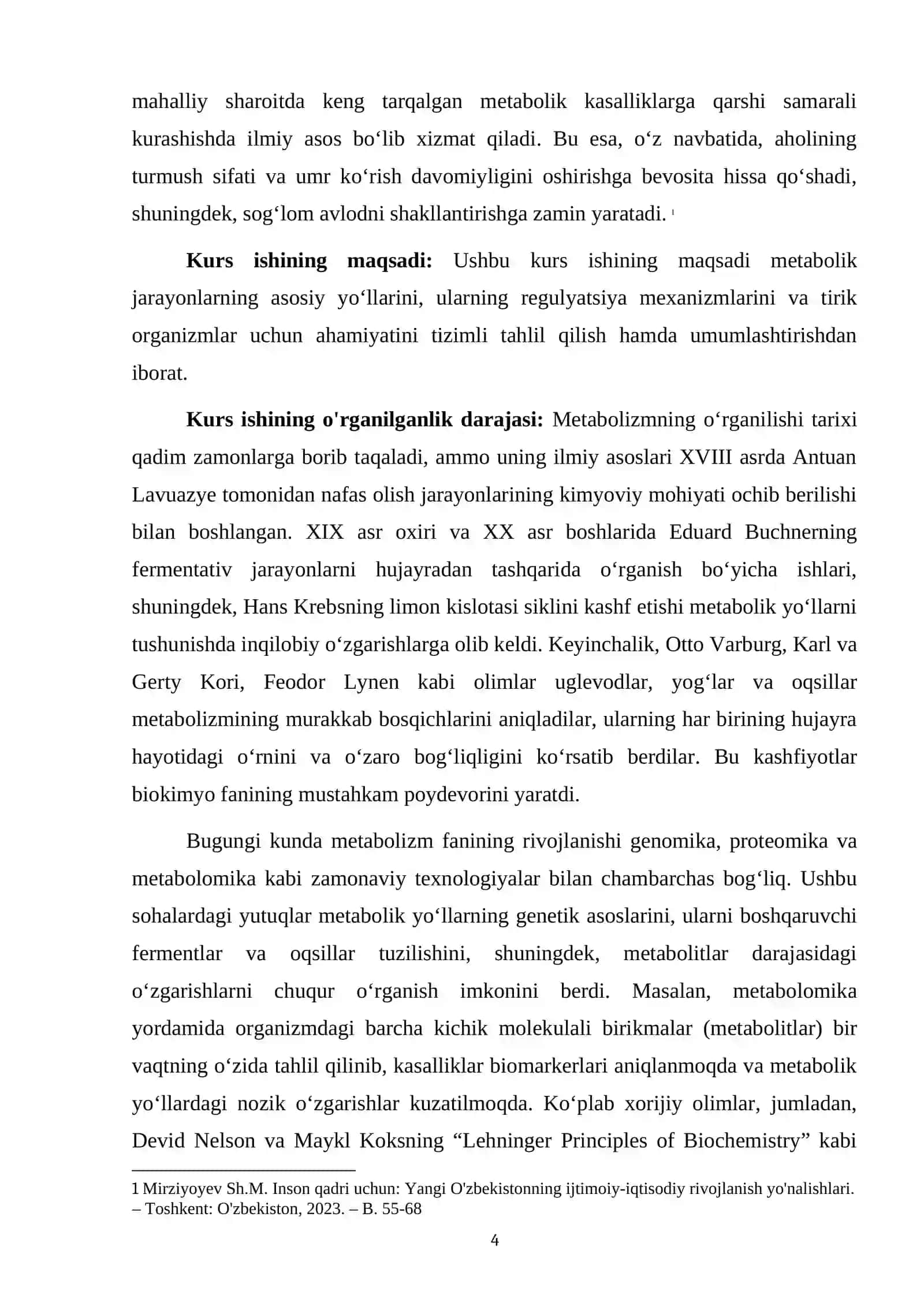 Metabolik jarayonlar va biokimyoviy mexanizmlar 4