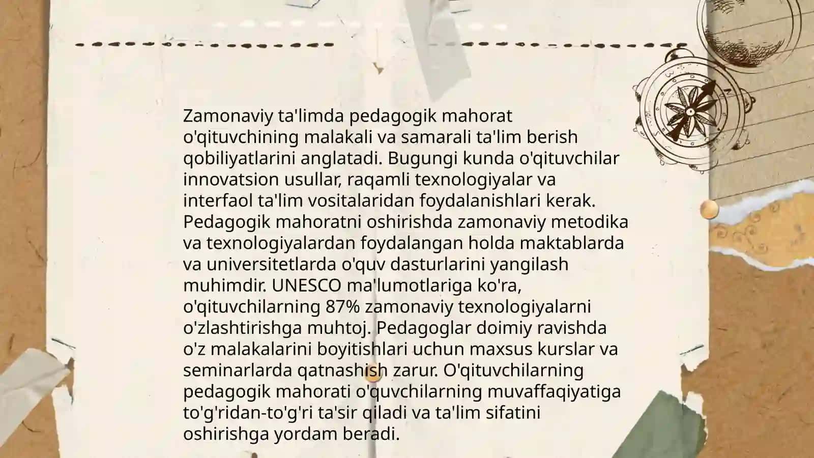 Pedagogik mahoratni oʻqituvchi faoliyatida tutgan oʻrni 4