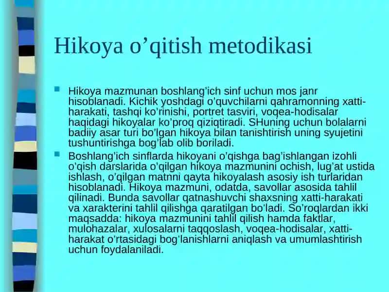 Ertakva hikoyao’qitish metodikasi 4