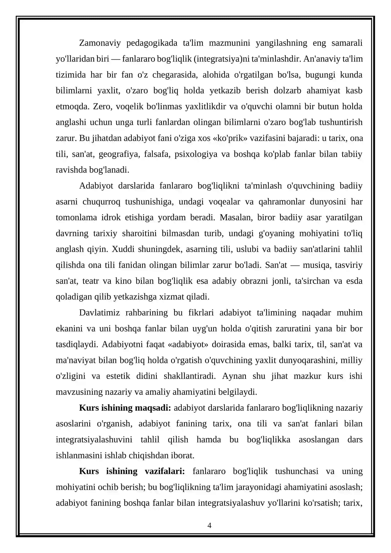 Adabiyot darslarida fanlar aro bog'liqlik 4