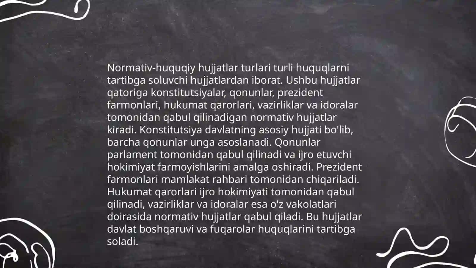 Normativ Huquqiy hujatlar haqida taqdimot 4