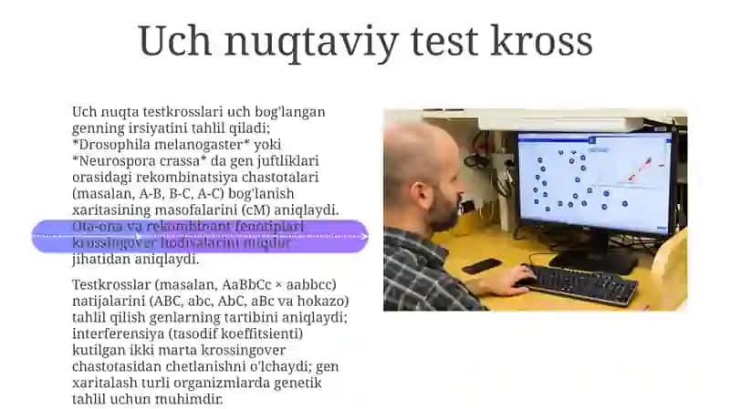 Belgilarning birikkan xolda irsiylanishi koʻp tomonlama alelizim 4