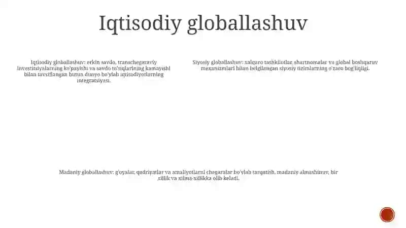 Siyosiy, Iqtisodiy, Madaniy Jarayonlarning Globallashuvi 4