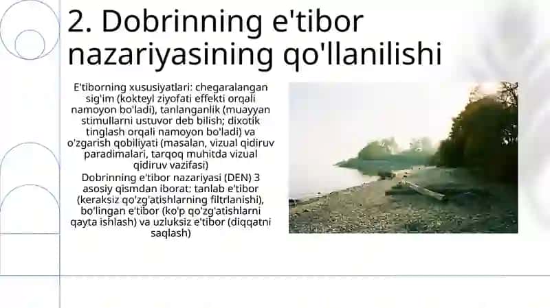 Dobrinning diqqat haqidagi qarashlari 4