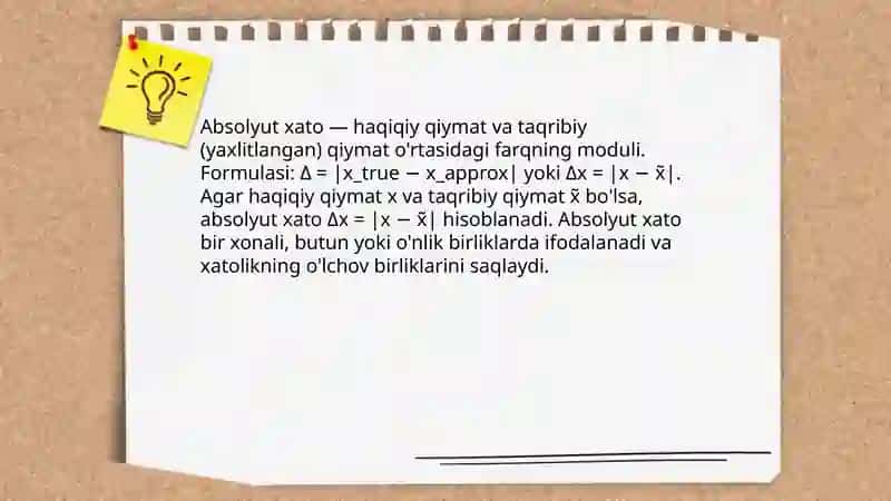 Taqribiy hisob absolyut va nisbiy xato sonlarni yaxlitlash usullari 4