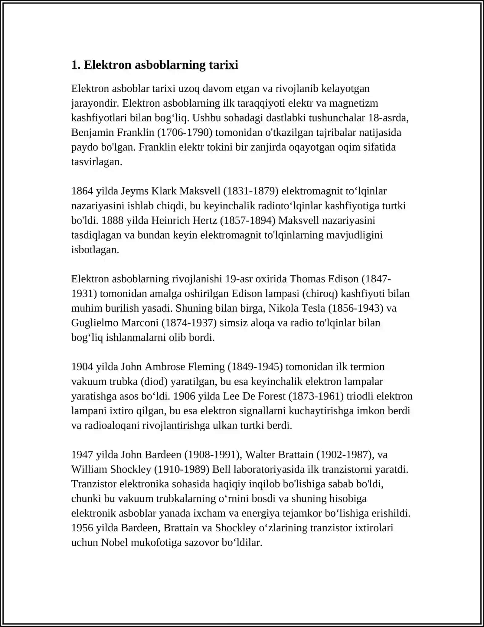 ELEKTRON ASBOBLAR HAQIDA UMUMIY TUSHUNCHALAR 4