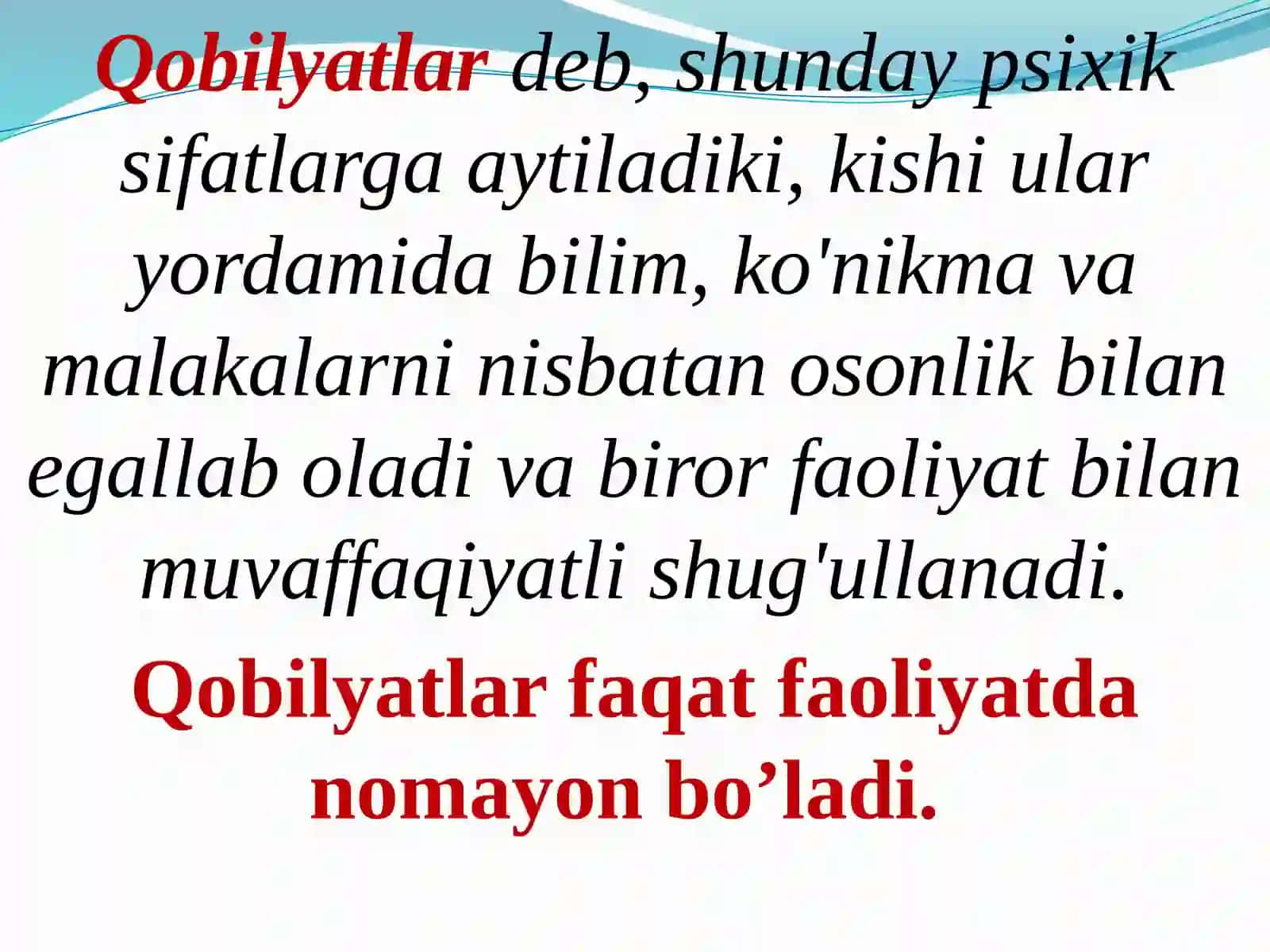 Qobiliyatlar 4