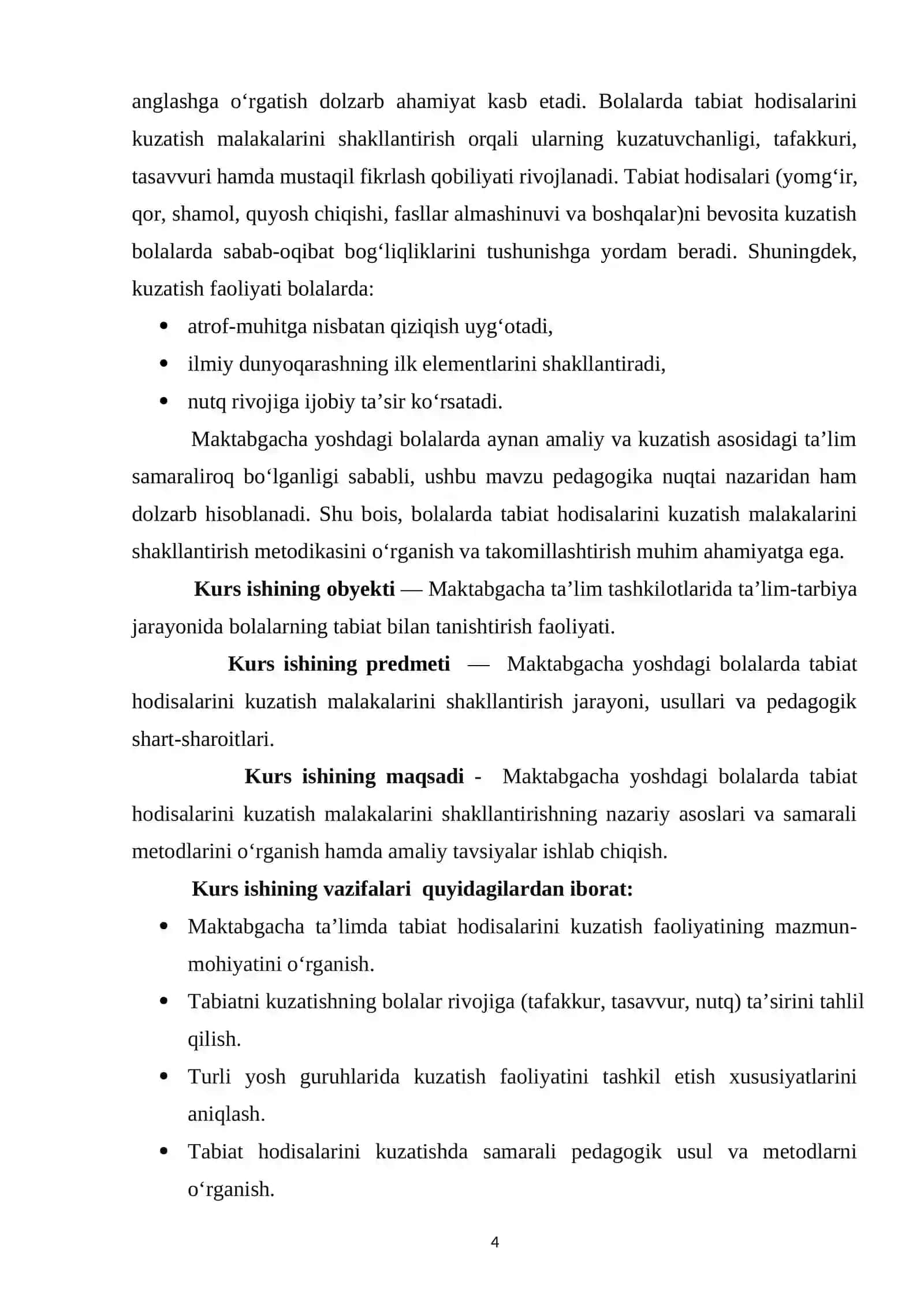 Tabiat hodisalarini kuzatish malakalarini shakllantirish 4