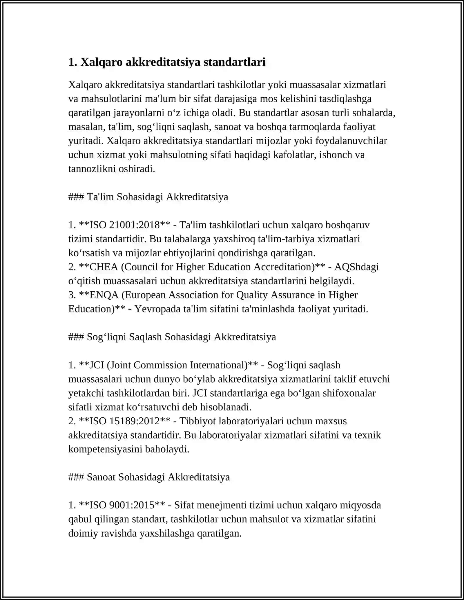 XORIJIY MAMLAKATLARDA AKKREDITLASHTIRISH VA MUVOFIQLIKNI BAHOLASH FAOLIYATLARI 4