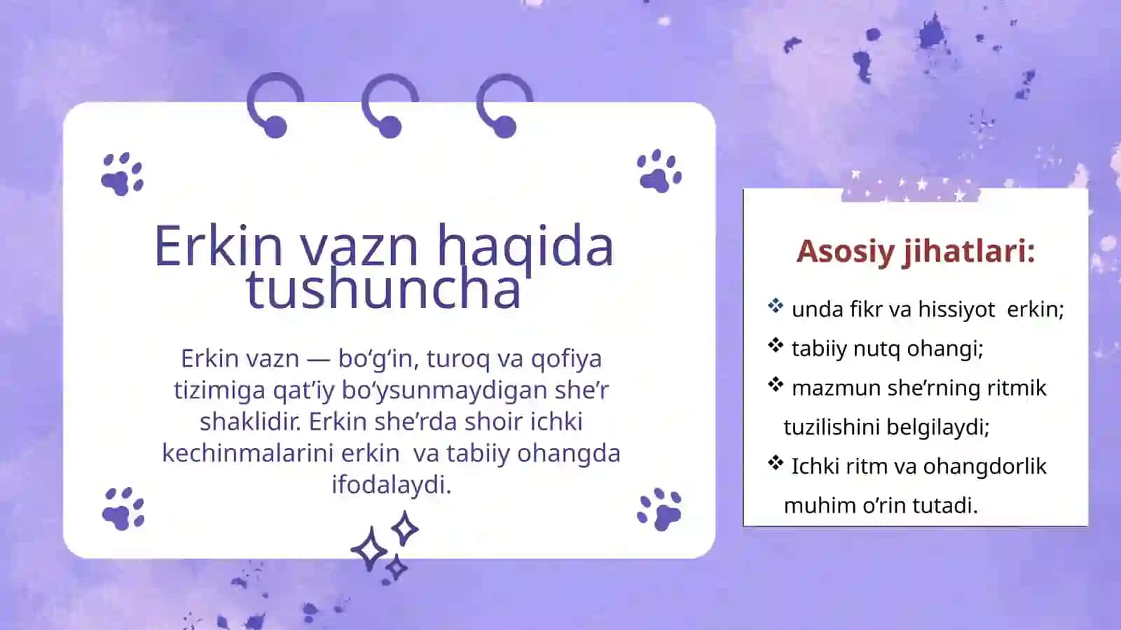 ERKIN VAZNDAGI SHE’RLARNI IFODALI O‘QISH 4