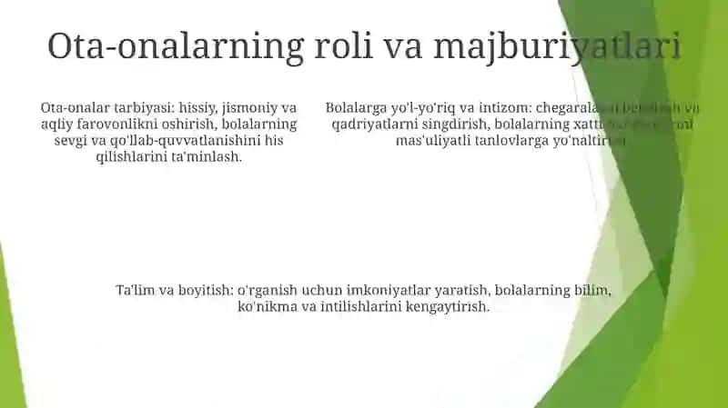 Oila Tarbiya Òchoĝi 4