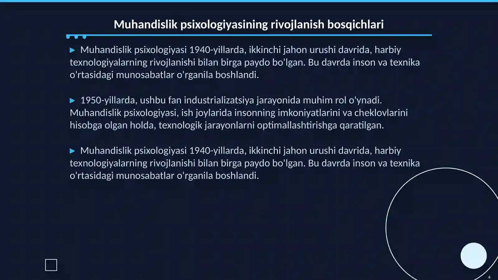 Mehnat va muhandislik psixologiyasi fanining paydo bolish tarixi va uning rivojlanishi 4