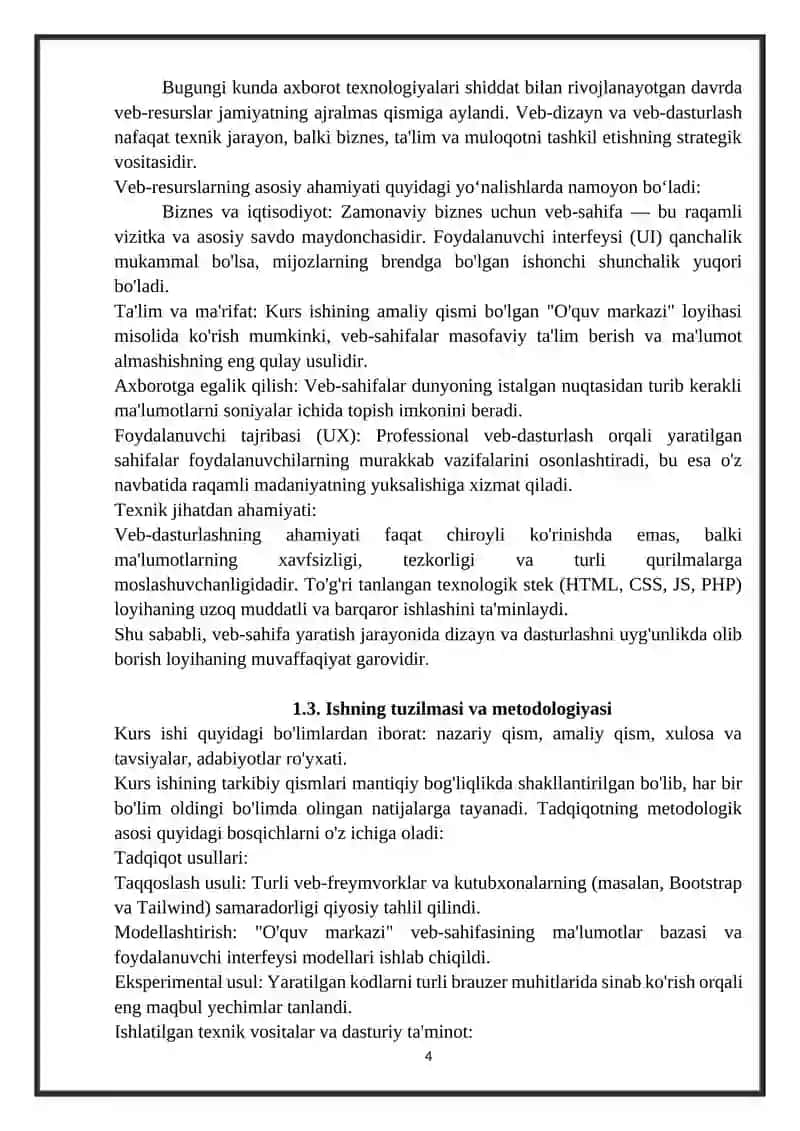 Web-sahifa yaratish bosqichlari 4