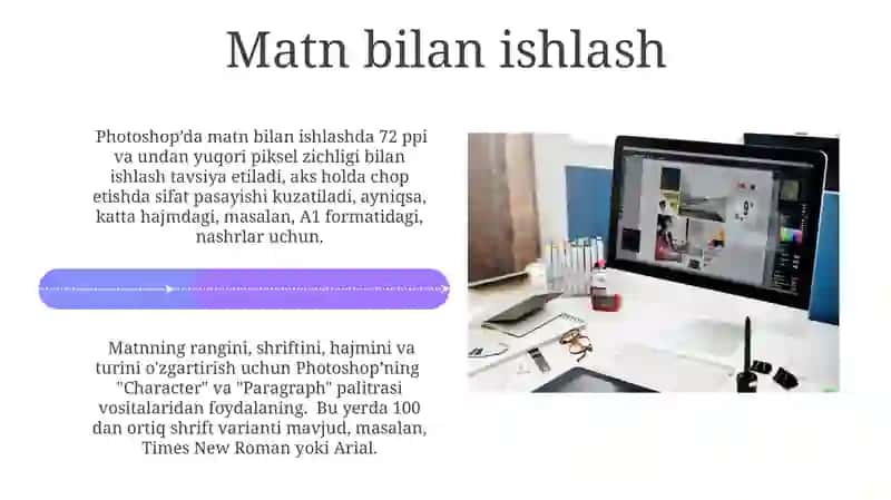 Adobe Photoshop dasturining imkoniyatlari 4