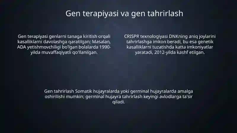 Gen injeneriyasi va uning meditsina amaliyotida qo'llanilishi 4