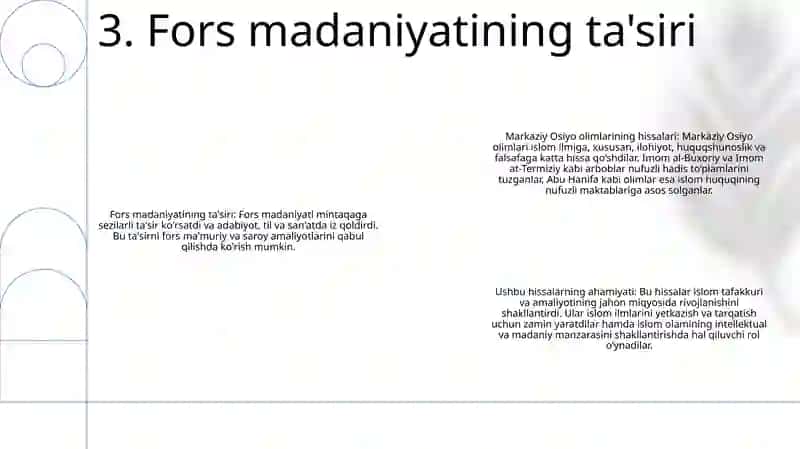Markaziy Osiyo Allomalarining Islom Ilmlariga Qo'Shgan Xissasi Va Ularning Ahamiyati 4
