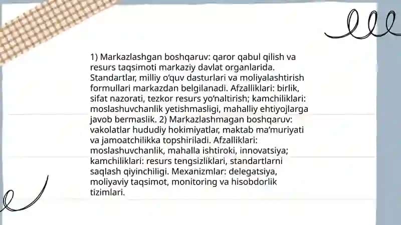Ta'limni boshqarishning umumiy tamoyillari va mexanizmlari 4